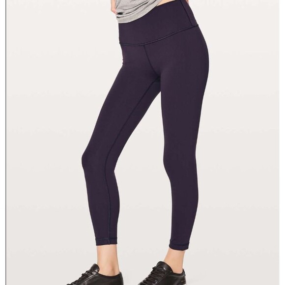 Lululemon Wunder Under Hi-Rise 7/8 Tight 25" Size 4 Dark Purple Leggings Yoga - Picture 1 of 10